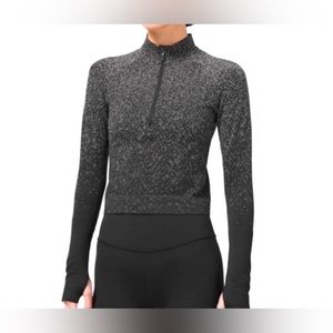 🍋LIKE NEW Lululemon Rest Less Crop Top 1/2 Zip Pullover